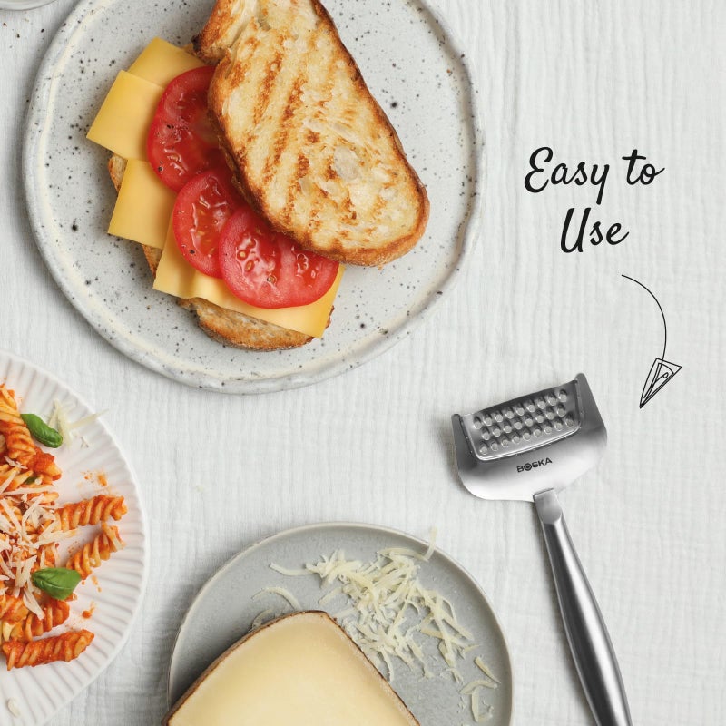 Boska Stainless Steel Grater - Cheese Grater Copenhagen Best for Hard Cheese, Citrus, and Vegetables - Multifunctional Rust-Proof Shredder - Manual Handheld - 10 Year Warranty - Image 3